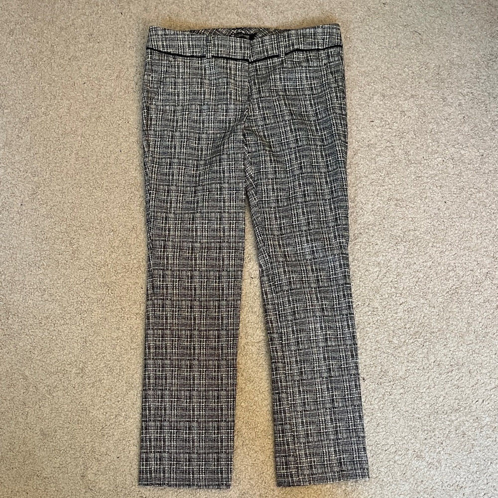 Classic Black and White Plaid Women's Pants